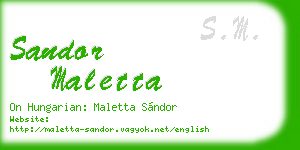 sandor maletta business card